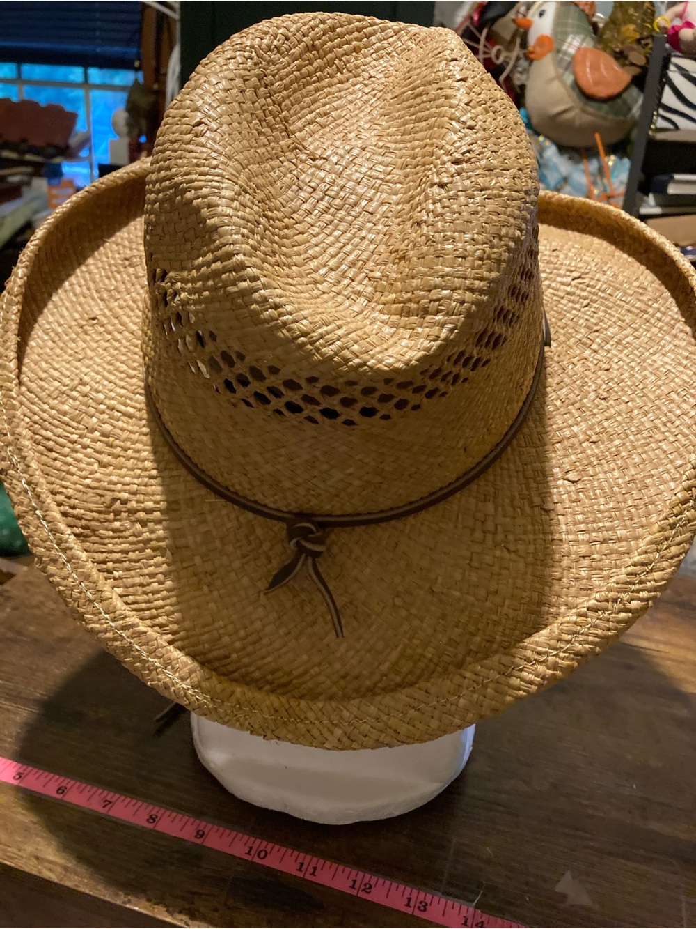 Vintage Shady Brady Dallas straw cowboy hat - Picture 3 of 7